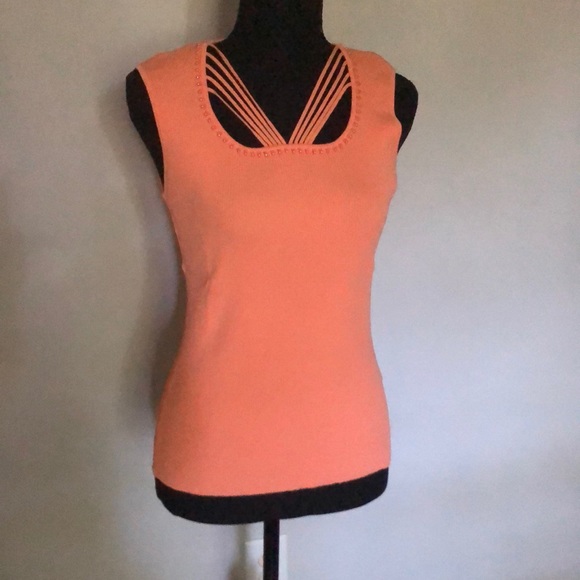 Belldini Tops - Belldini cable knit top size (L) beaded details Soft Salmon Soft well made knit